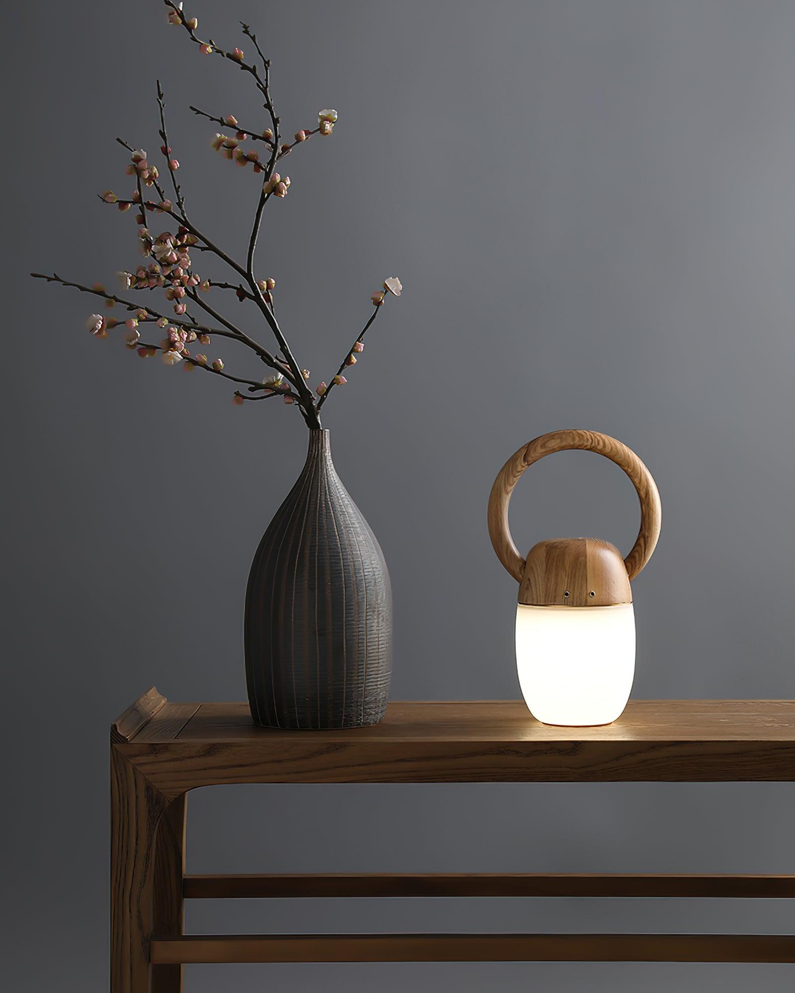 Gina Minimalist Wood Table Lamp - Blowlighting