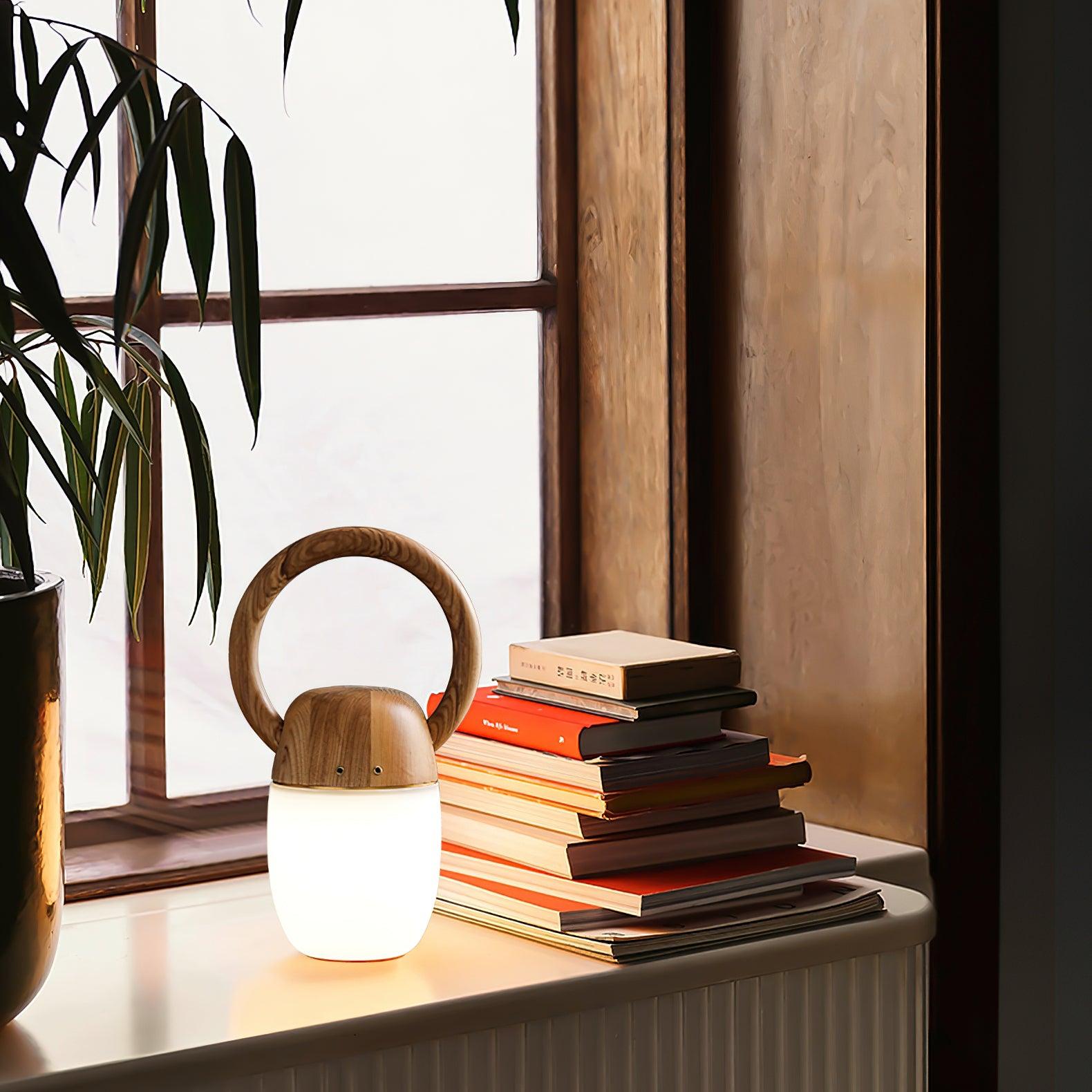 Gina Minimalist Wood Table Lamp - Blowlighting
