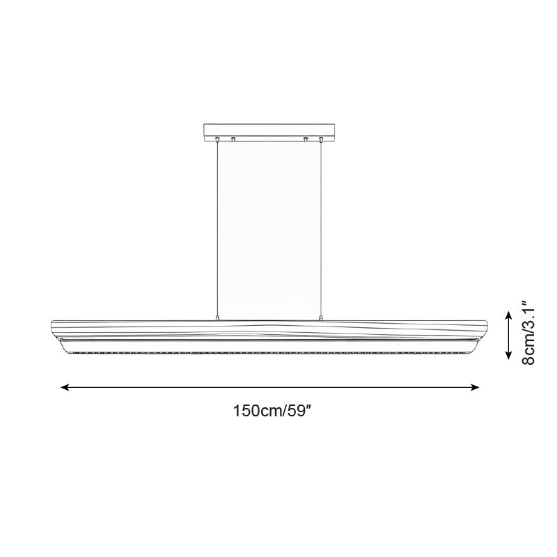 Zenith Minimalist Wood Beam Chandelier