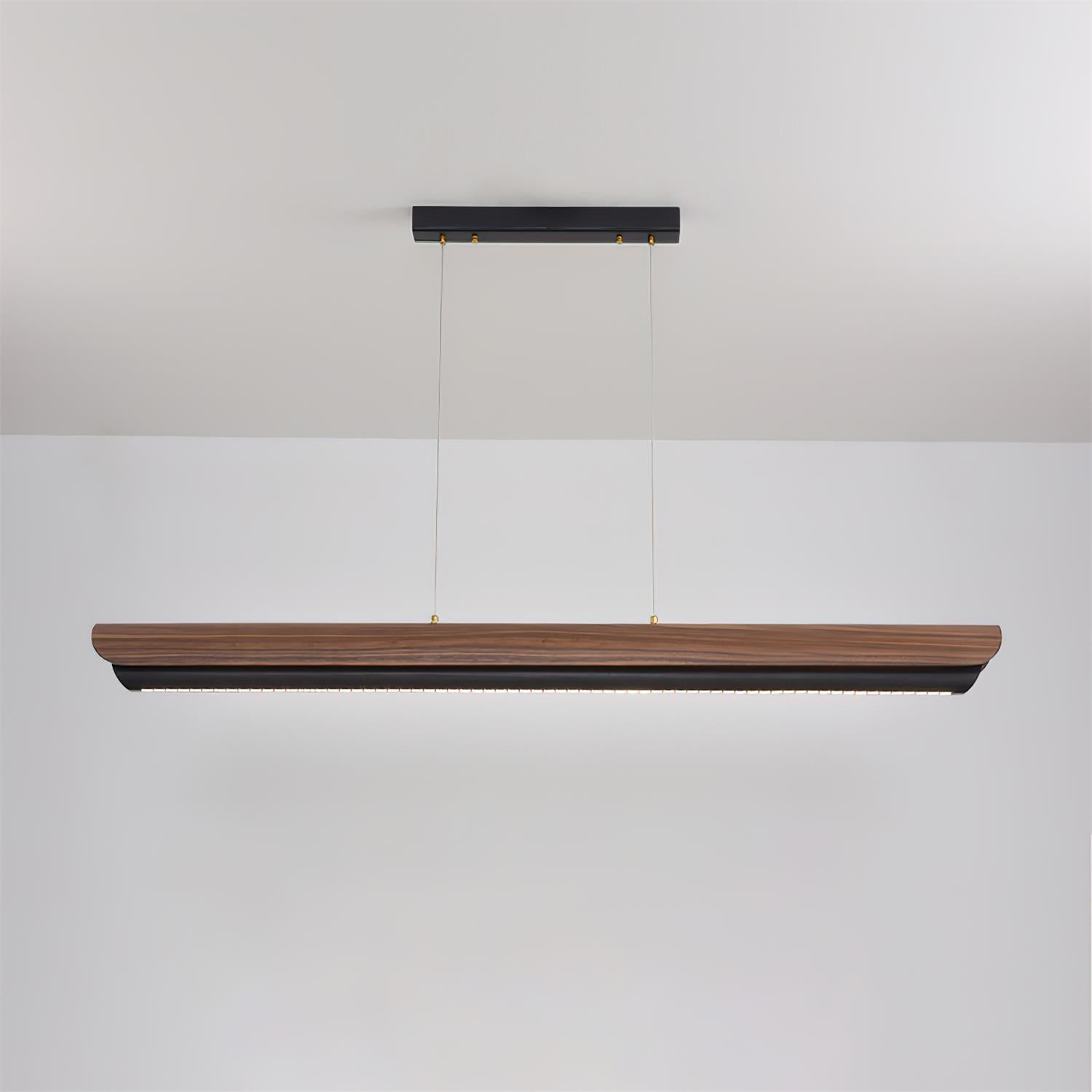 Zenith Minimalist Wood Beam Chandelier