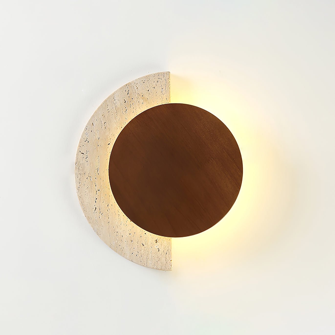 Coraeen Half-Moon Travertine Wall Light - Blowlighting