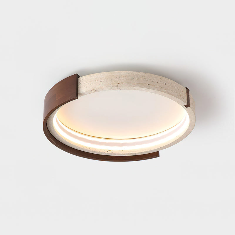 Zenova Minimalist Travertine Ceiling Light