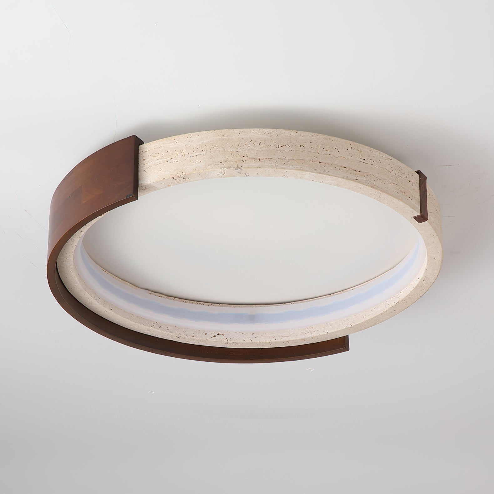 Zenova Minimalist Travertine Ceiling Light