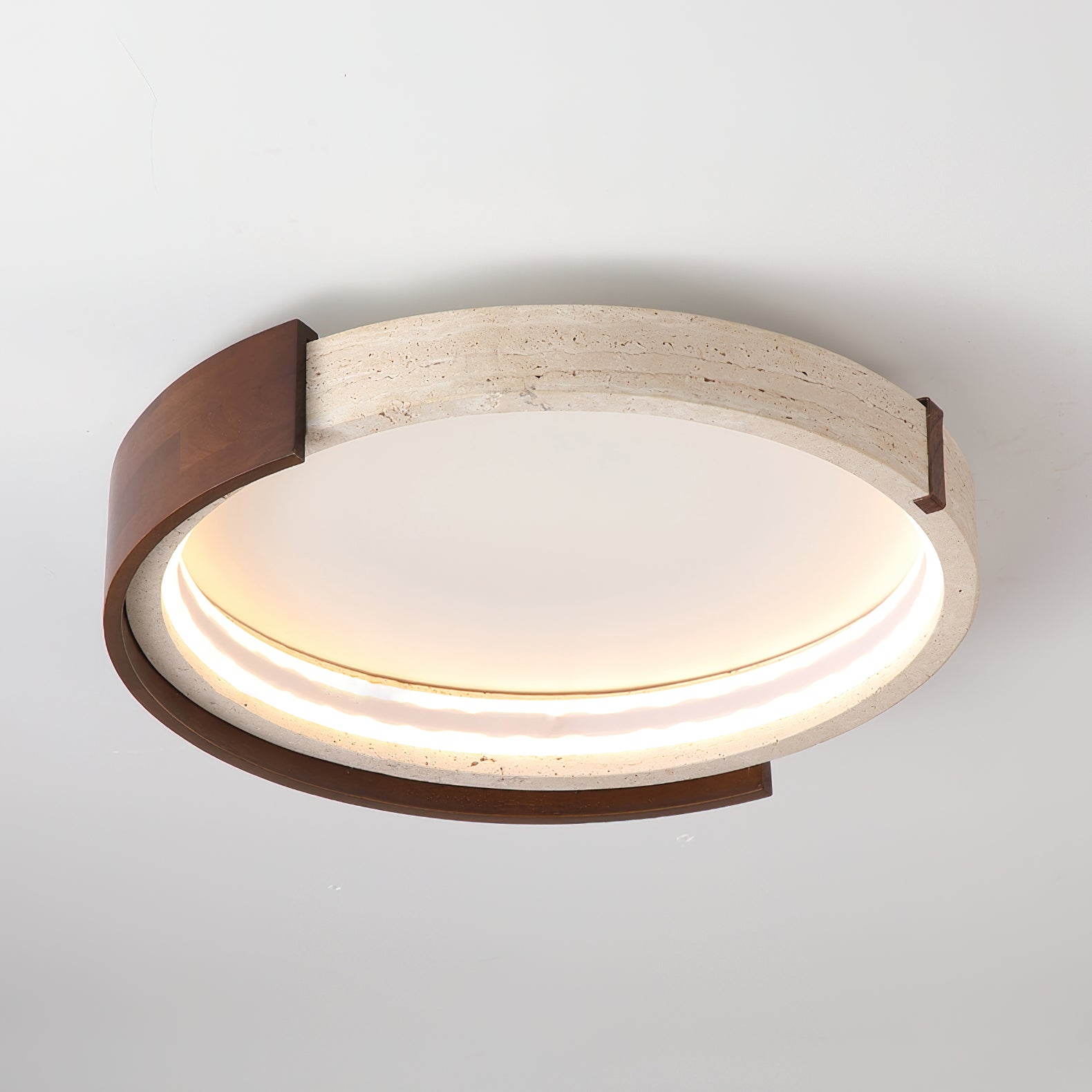 Zenova Minimalist Travertine Ceiling Light