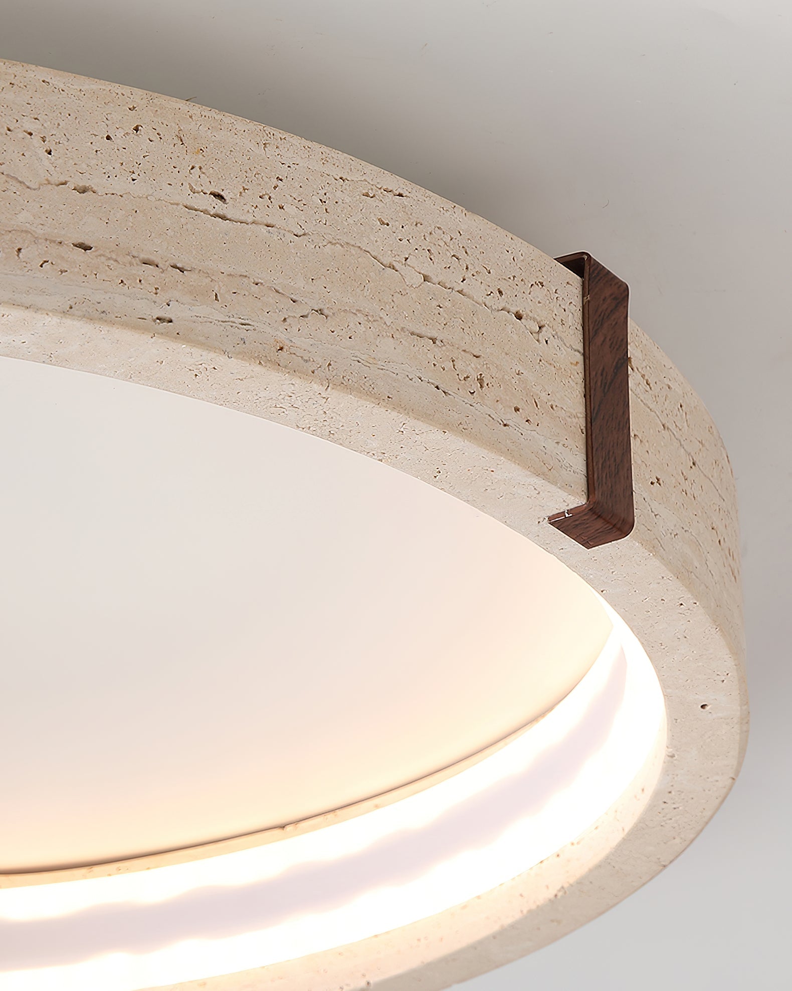 Zenova Minimalist Travertine Ceiling Light