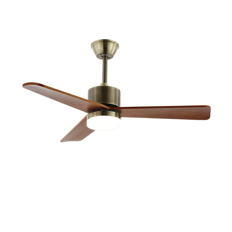 Elara Minimalist Silver Wood Ceiling Fan Light - Blowlighting