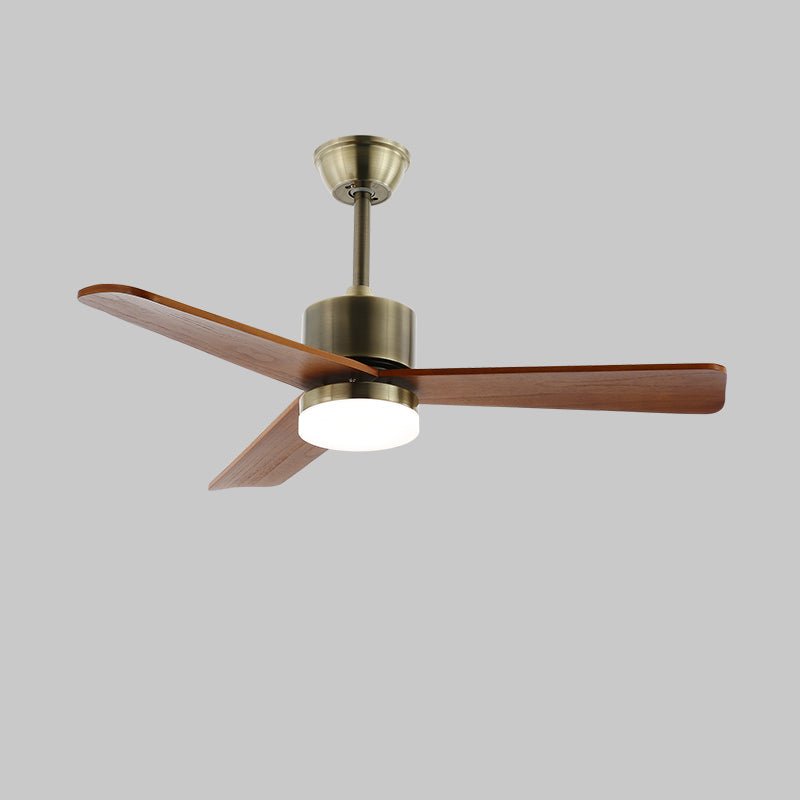 Elara Minimalist Silver Wood Ceiling Fan Light - Blowlighting