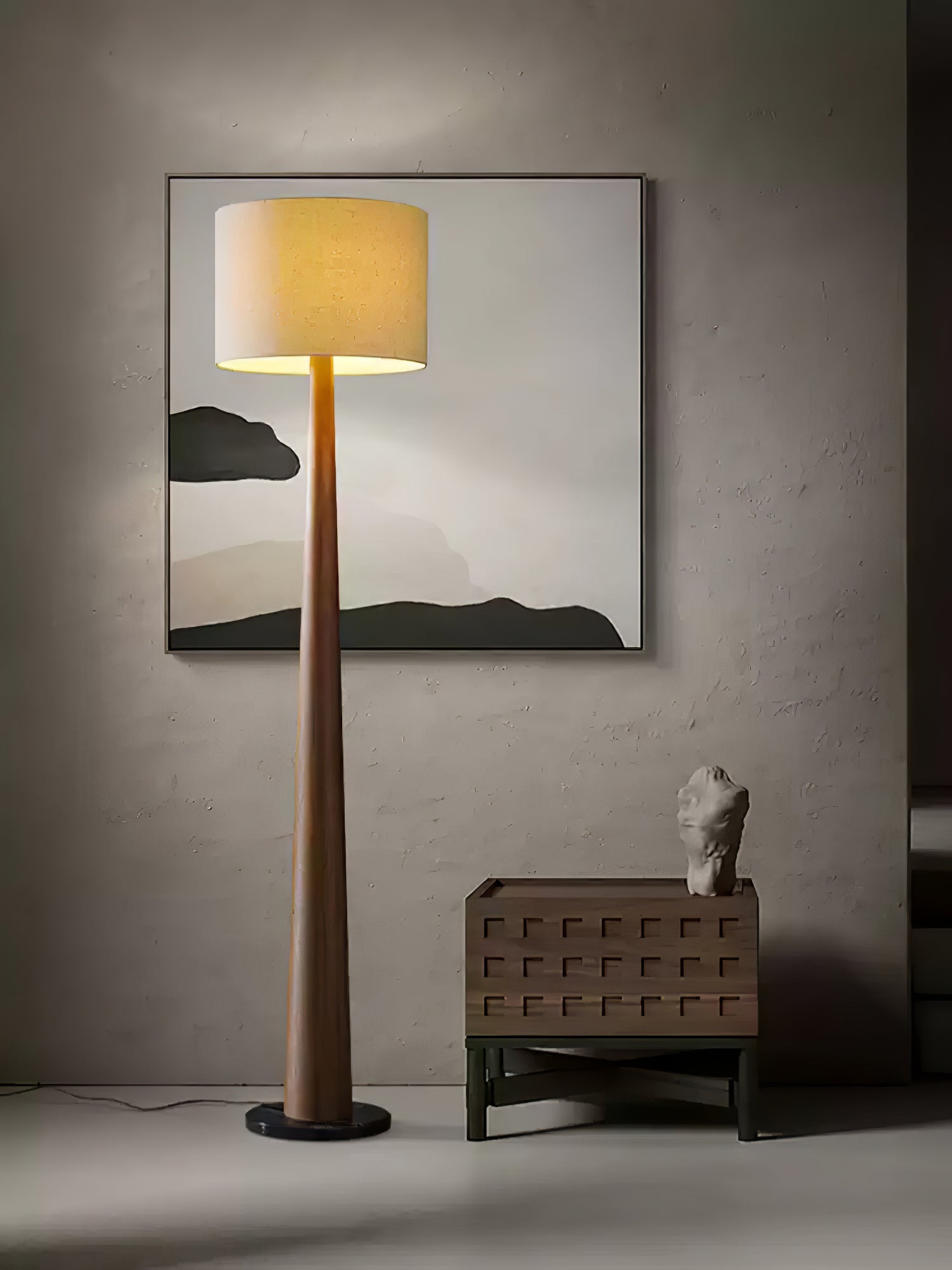 Ersilir Cylindrical Wood Floor Lamp - Blowlighting