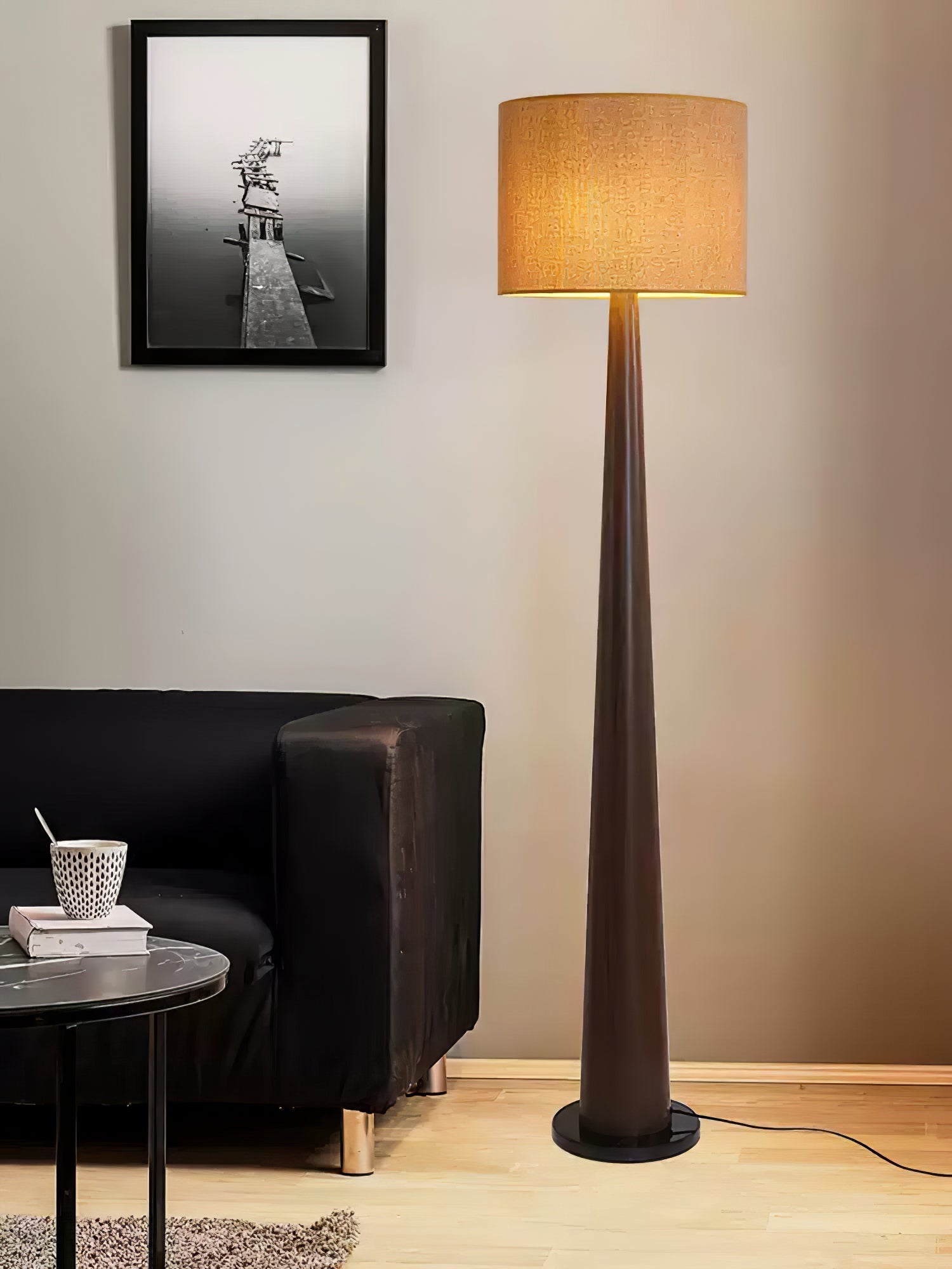 Ersilir Cylindrical Wood Floor Lamp - Blowlighting