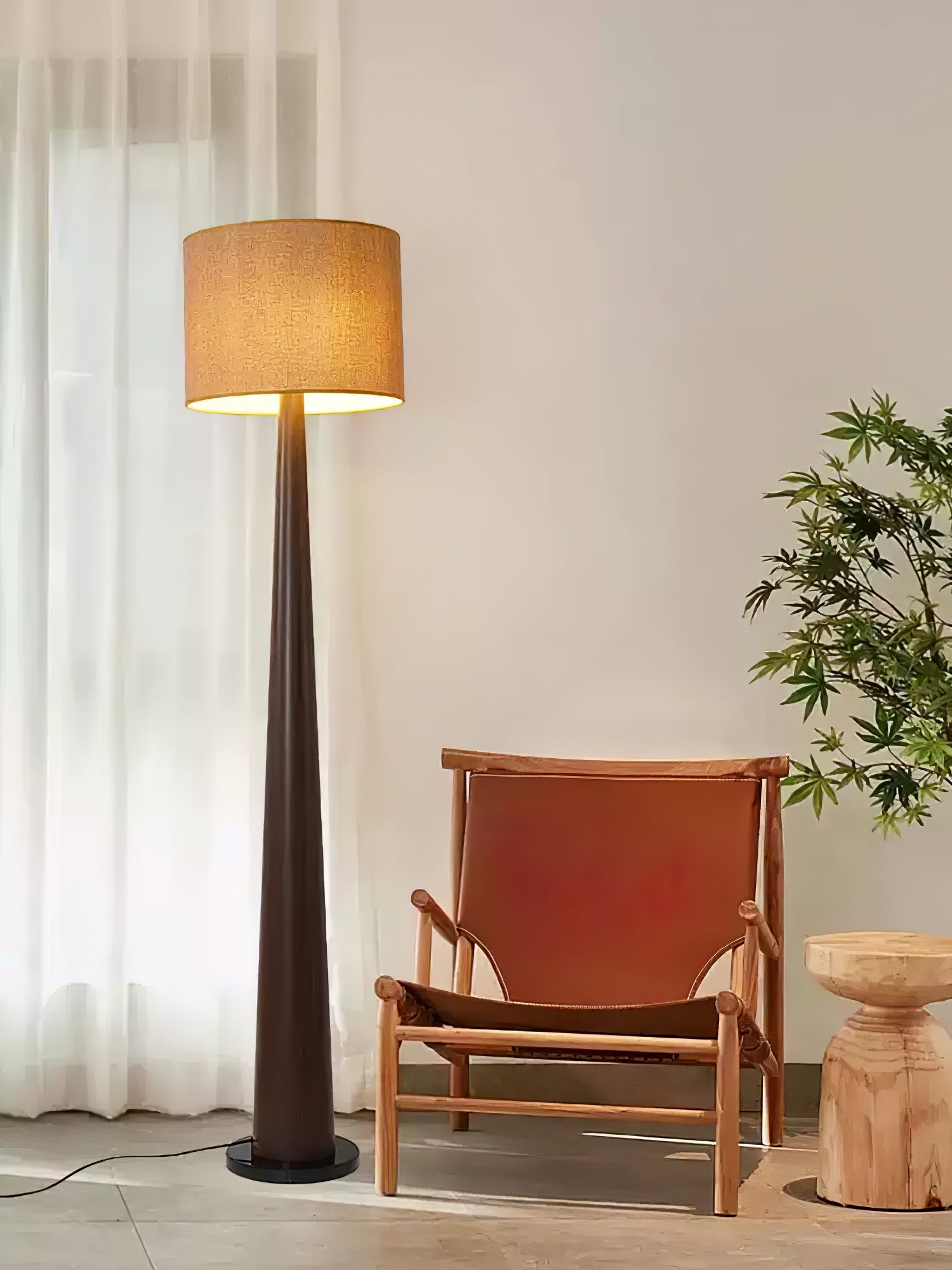 Ersilir Cylindrical Wood Floor Lamp - Blowlighting