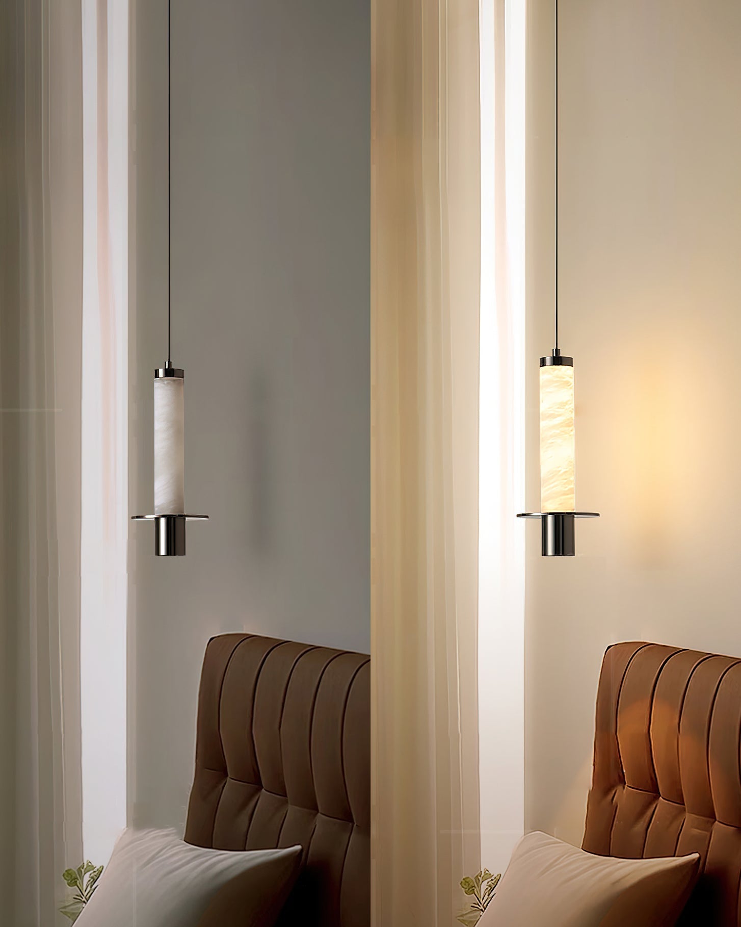 Zigrina Scandinavian Alabaster Pendant Light