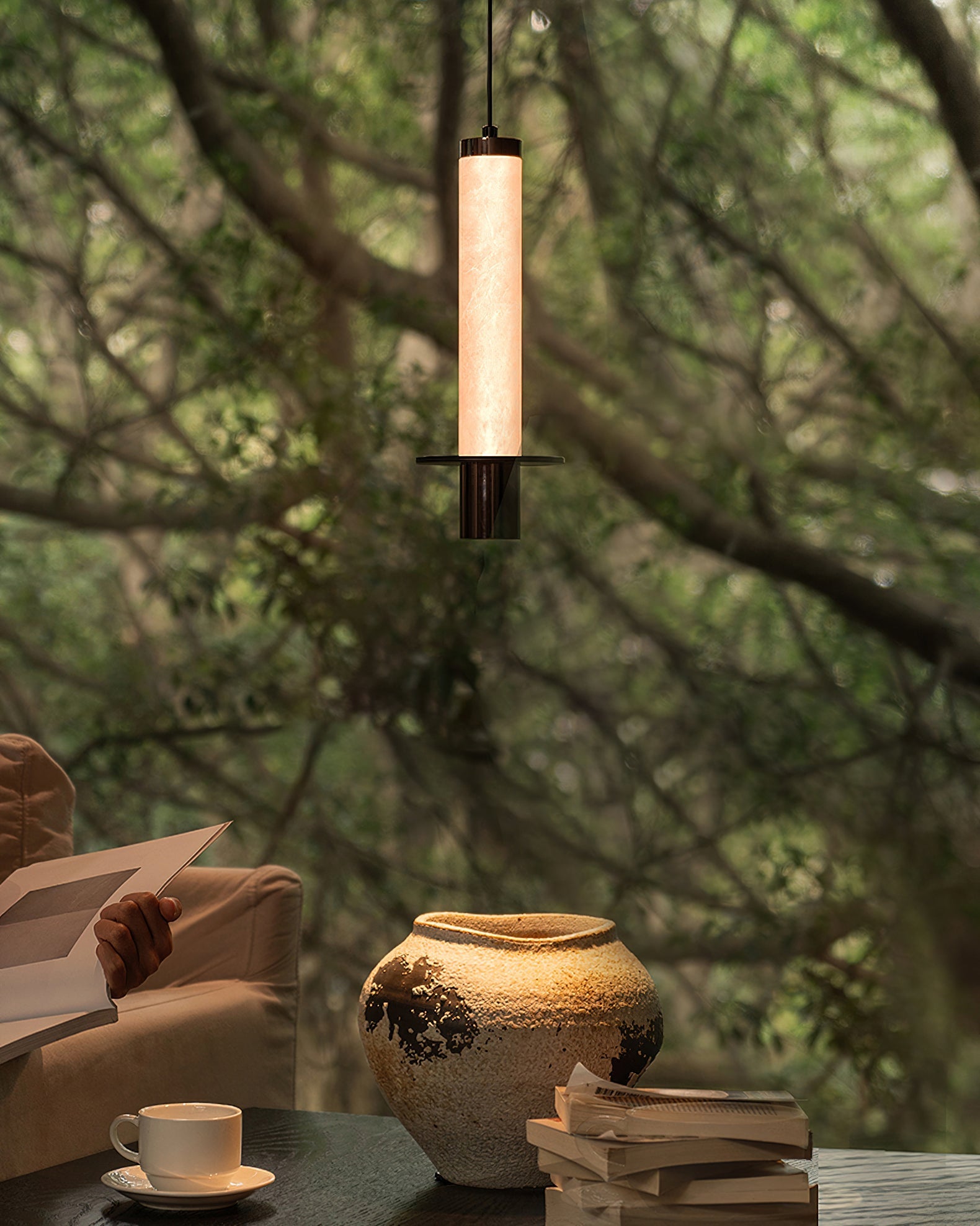 Zigrina Scandinavian Alabaster Pendant Light