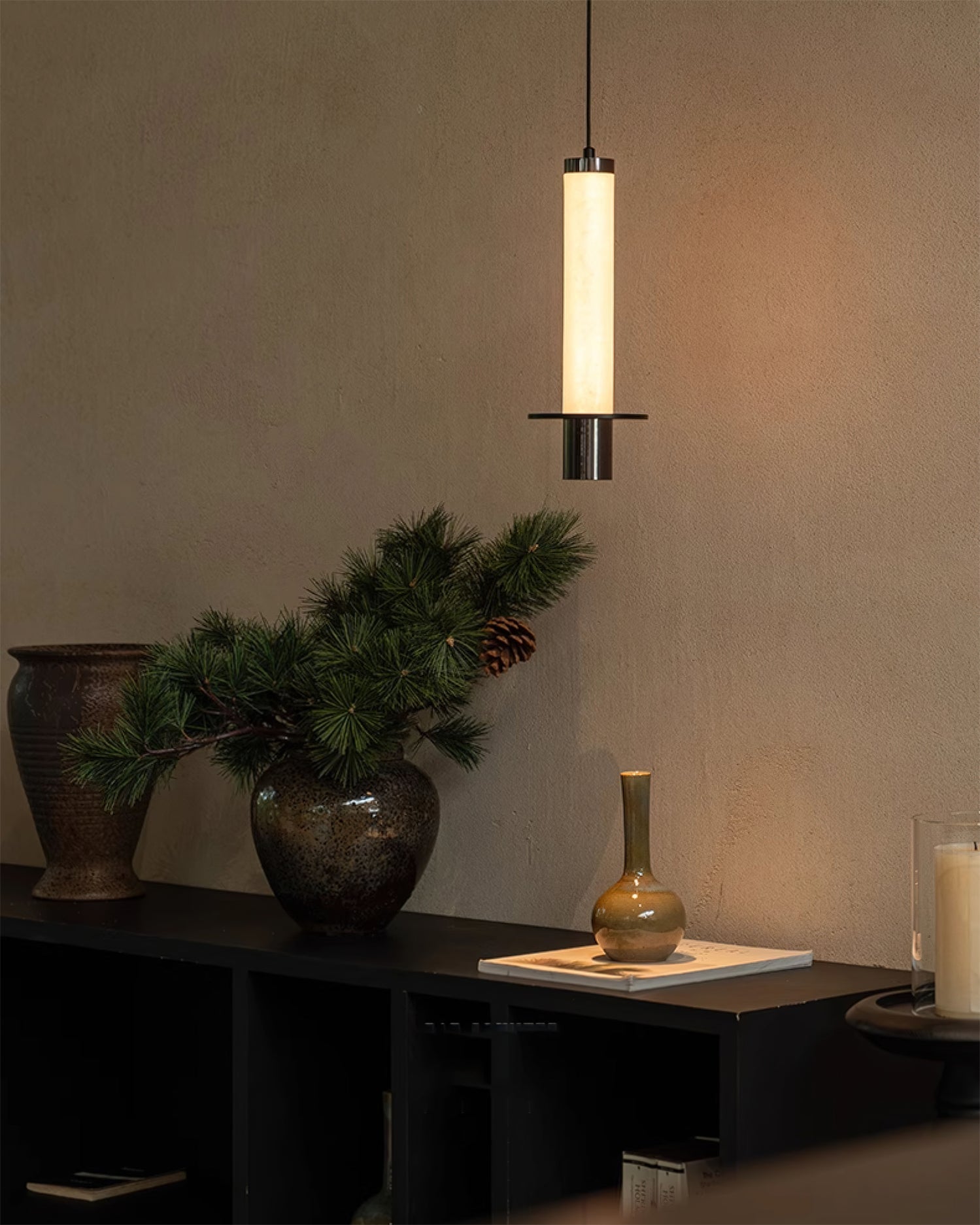 Zigrina Scandinavian Alabaster Pendant Light