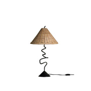 Zigzag Oriental Rattan Table Light