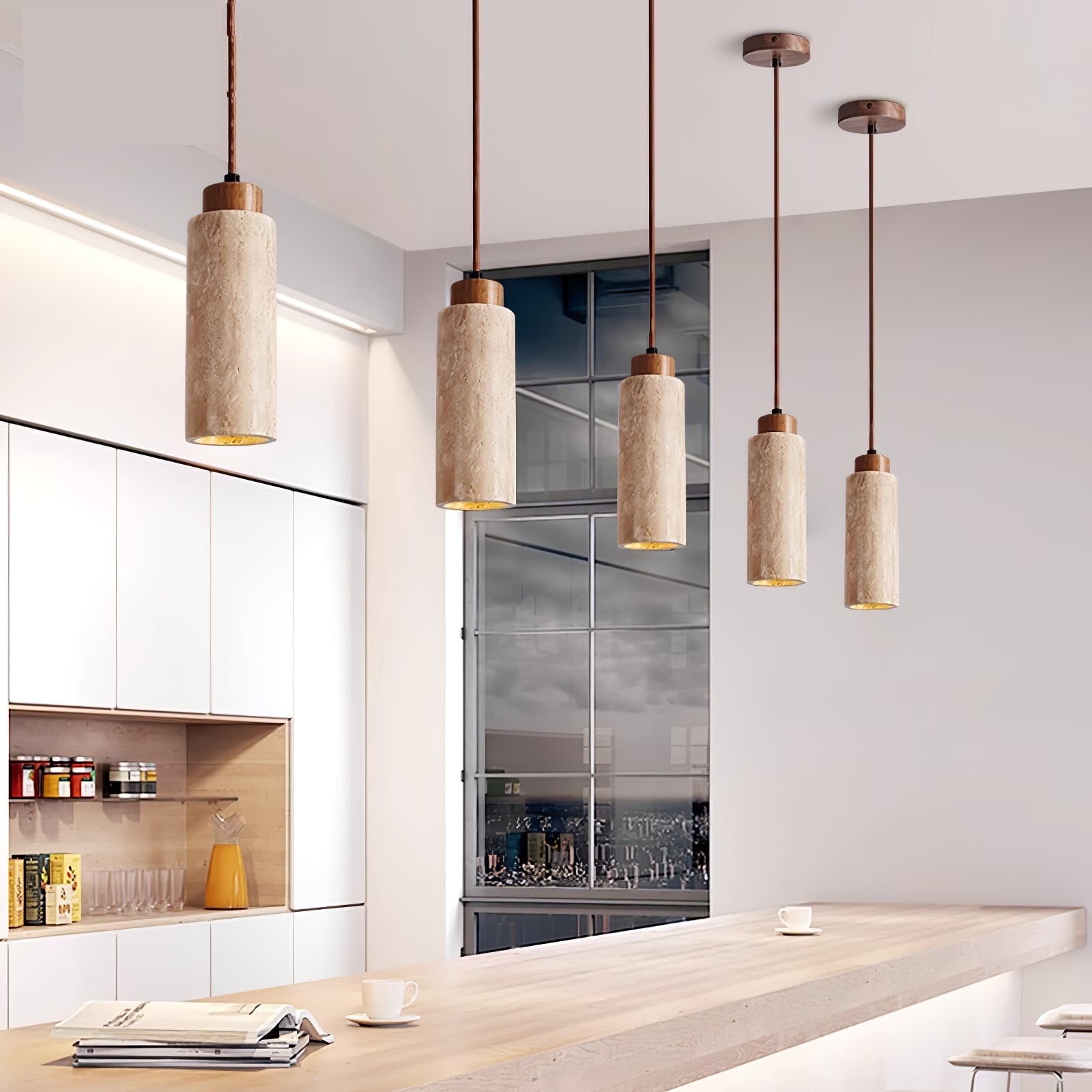 Avloris Travertine Pendant Light - Blowlighting