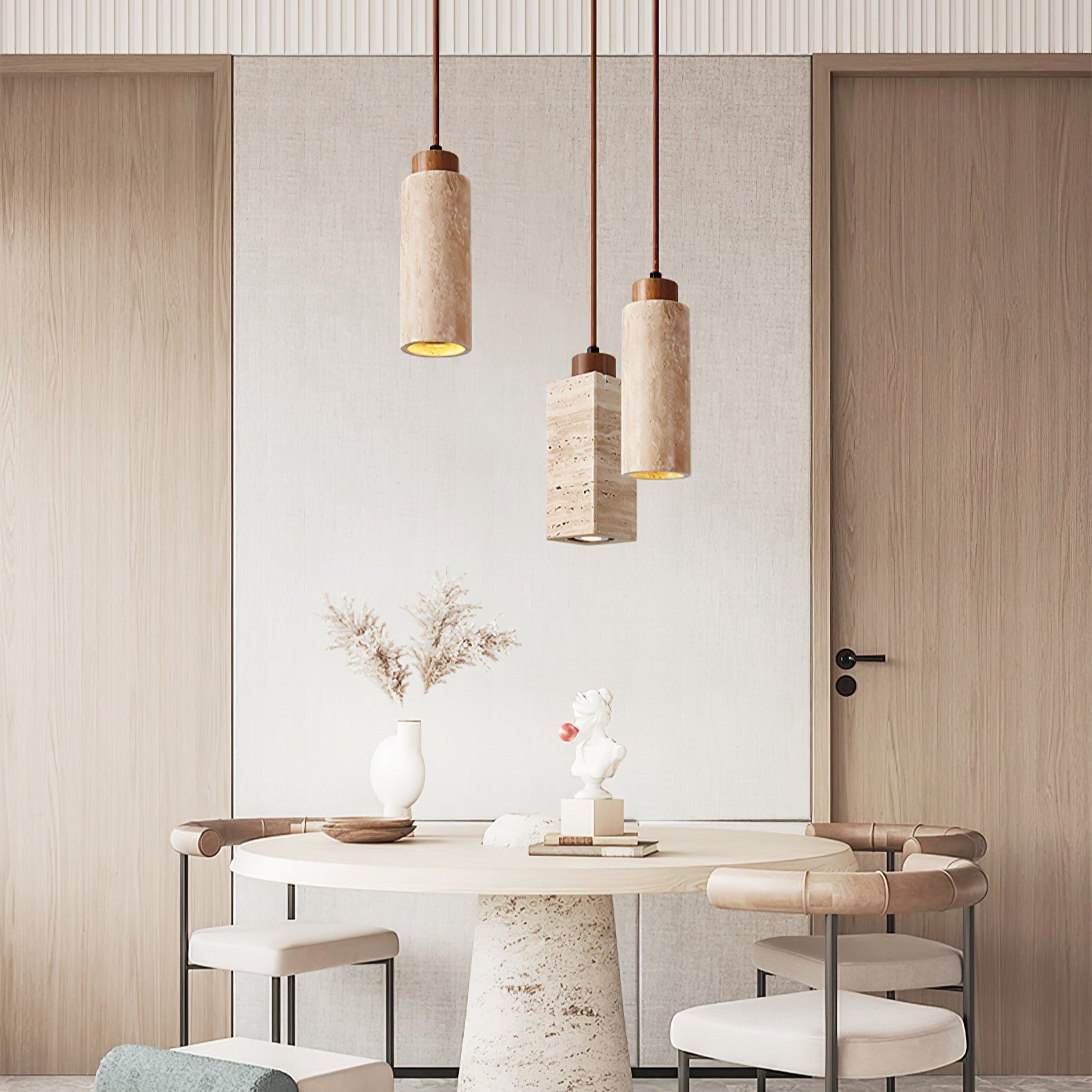 Avloris Travertine Pendant Light - Blowlighting
