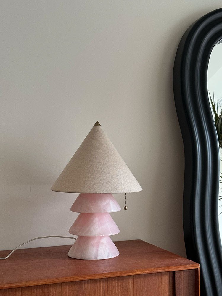 Pyramid Retro Marble Table Lamp - Blowlighting