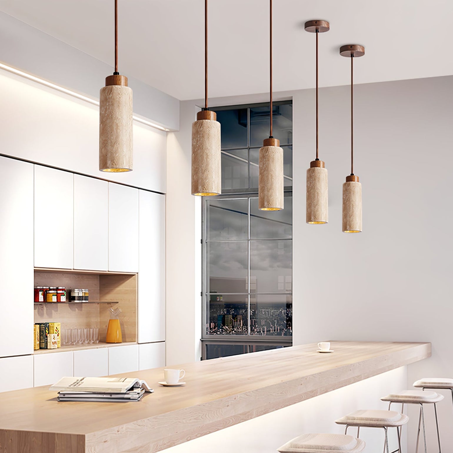Avloris Travertine Pendant Light - Blowlighting