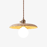 Nico Minimalist Travertine Pendant Light - Blowlighting