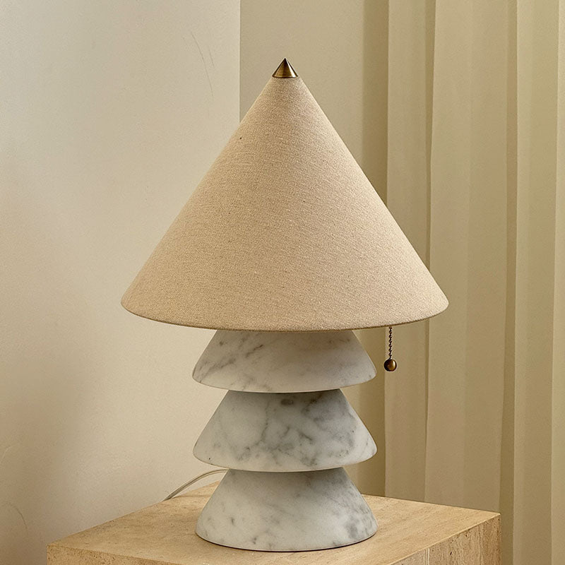 Pyramid Retro Marble Table Lamp - Blowlighting