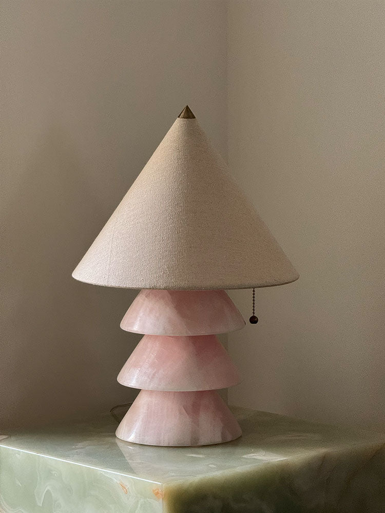 Pyramid Retro Marble Table Lamp - Blowlighting