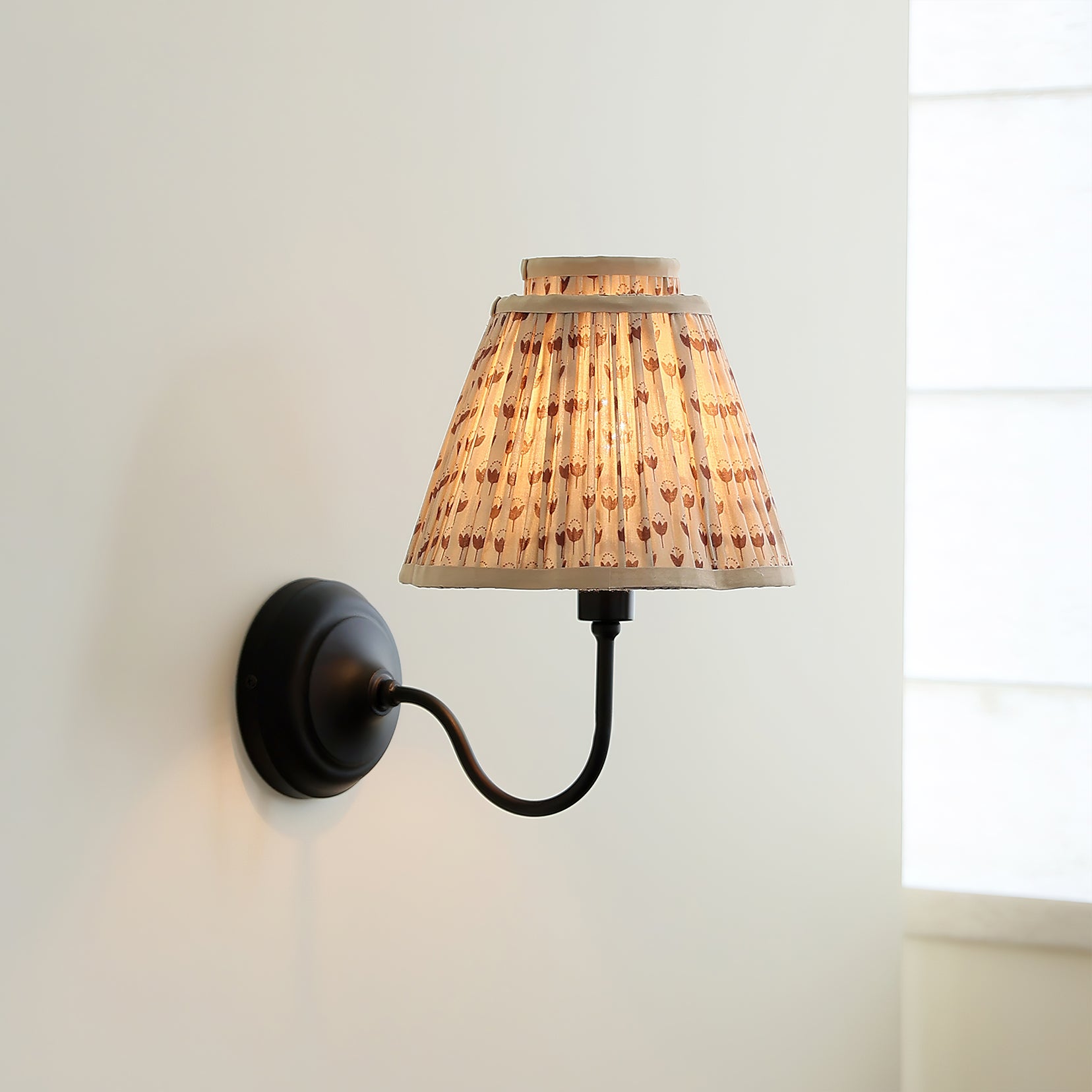 Elbow Rustic Fabric Wall Light