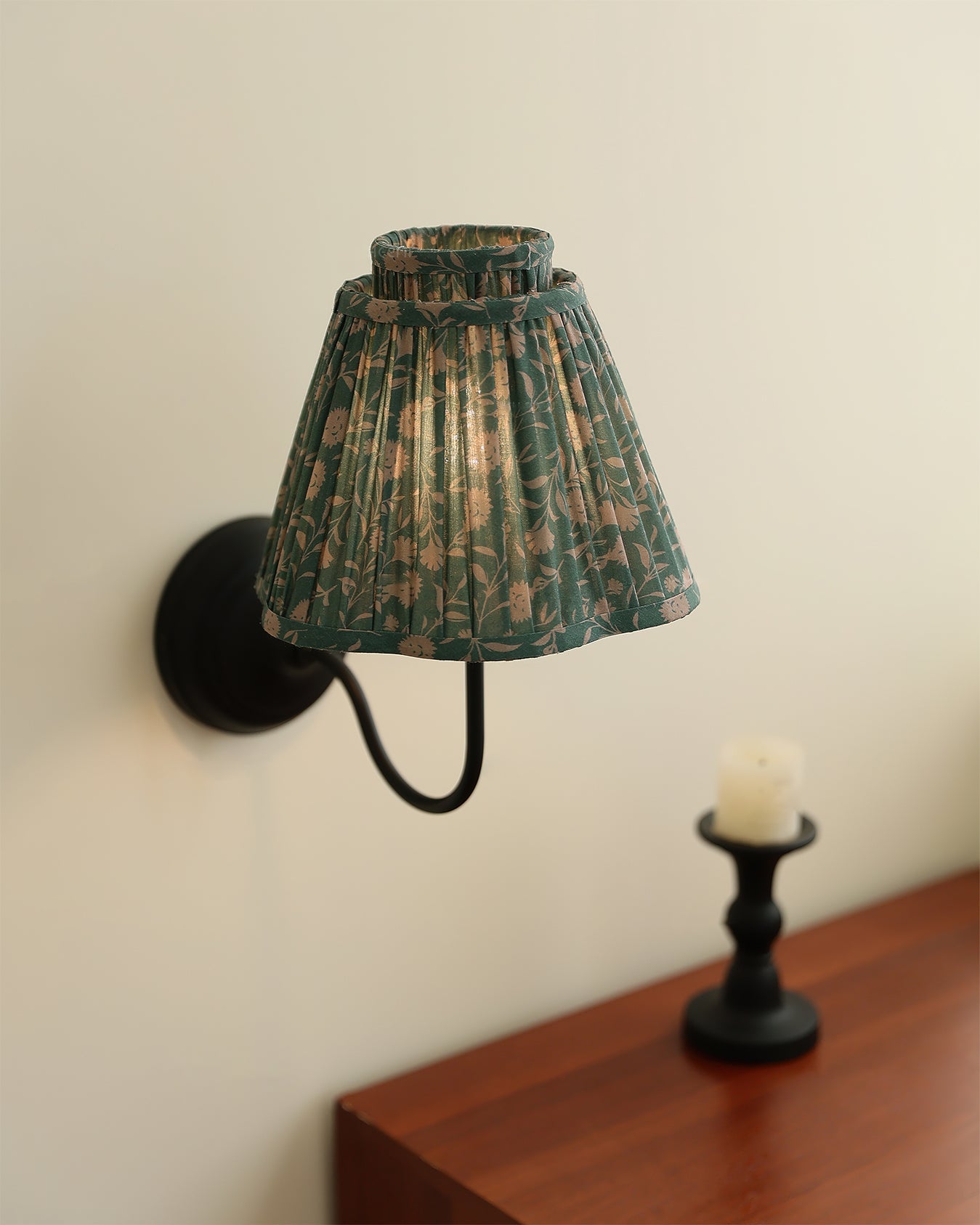 Elbow Rustic Fabric Wall Light