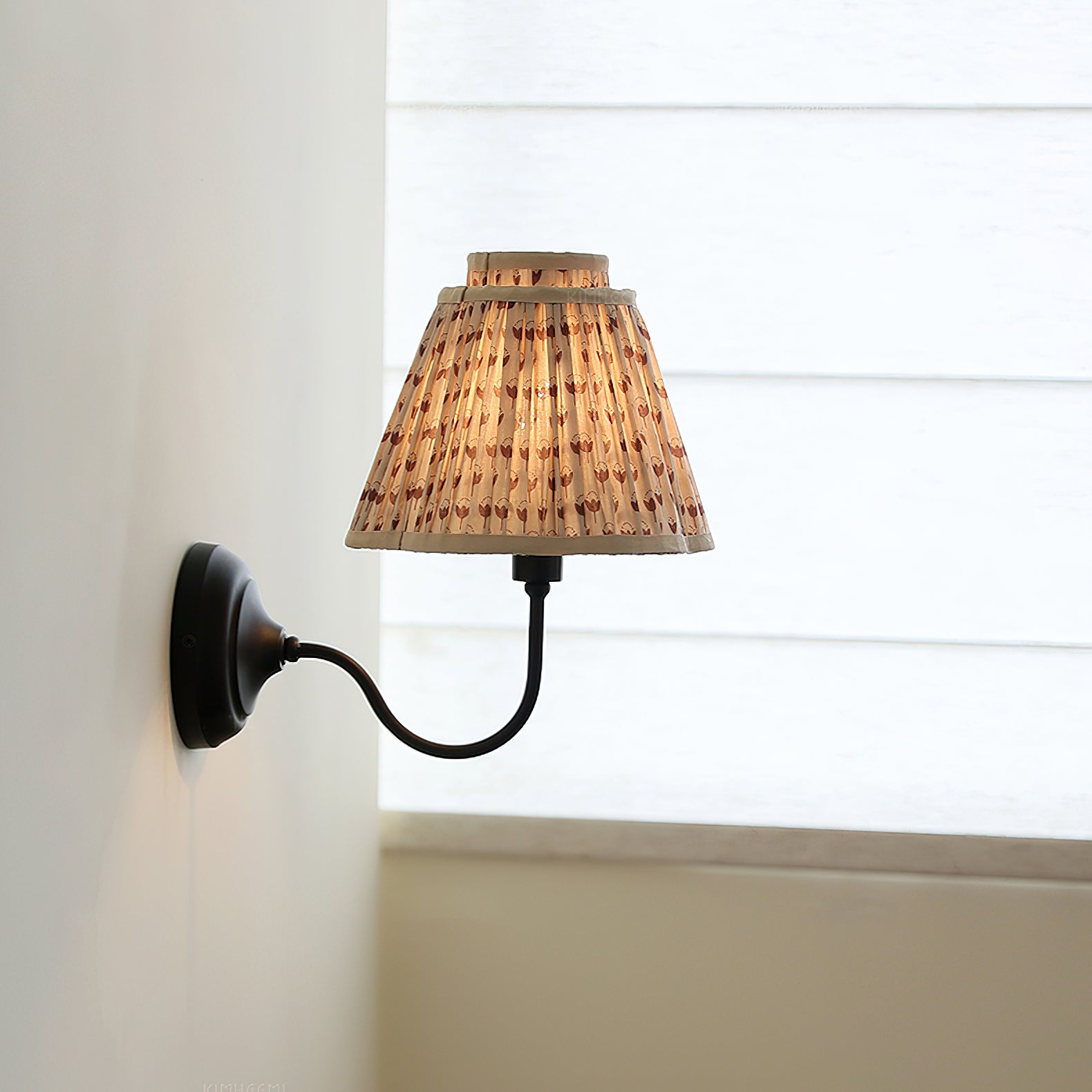 Elbow Rustic Fabric Wall Light