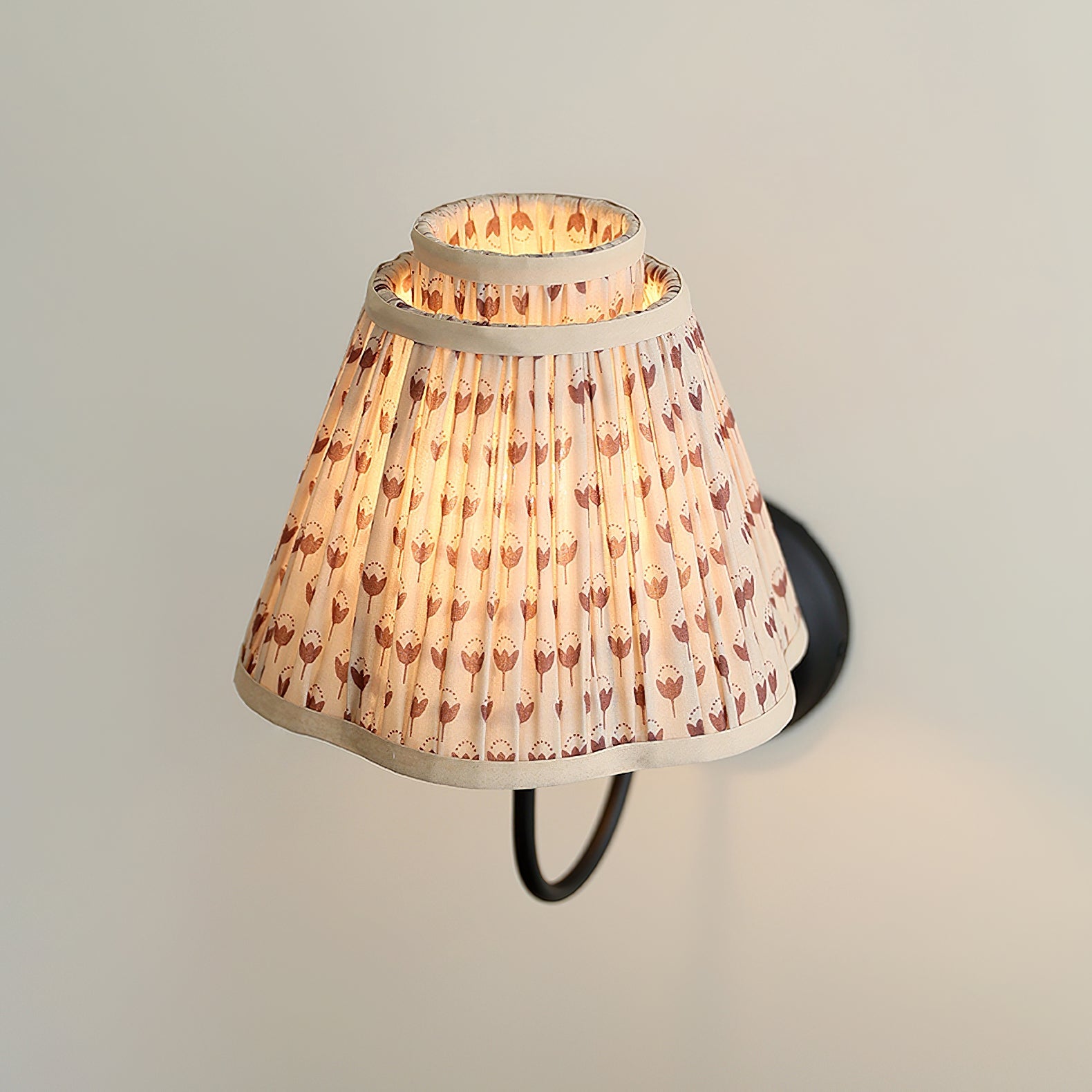 Elbow Rustic Fabric Wall Light