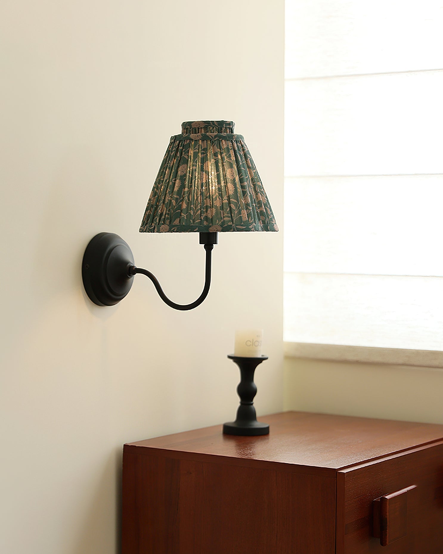 Elbow Rustic Fabric Wall Light