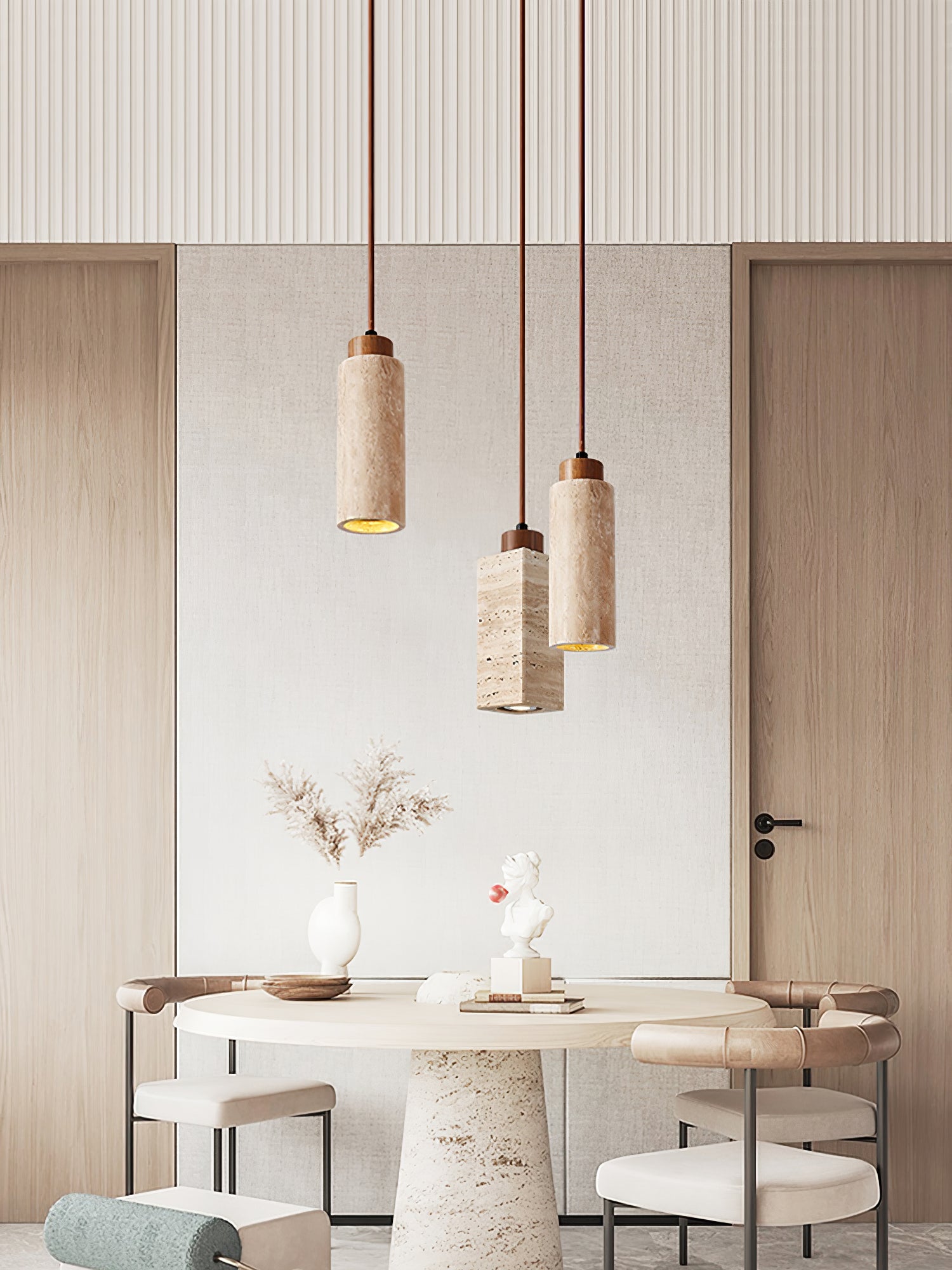 Avloris Travertine Pendant Light - Blowlighting