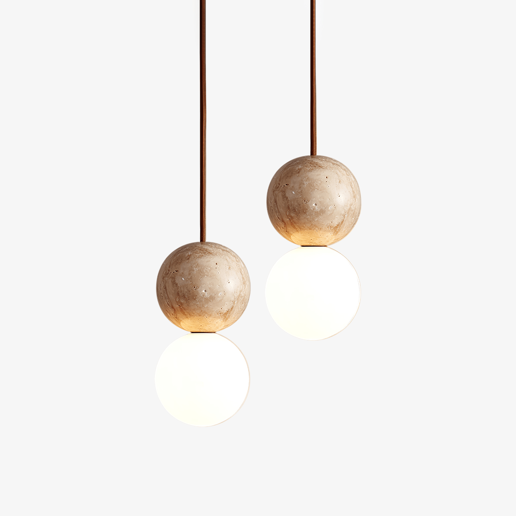 Luna Travertine Pendant Light - Blowlighting