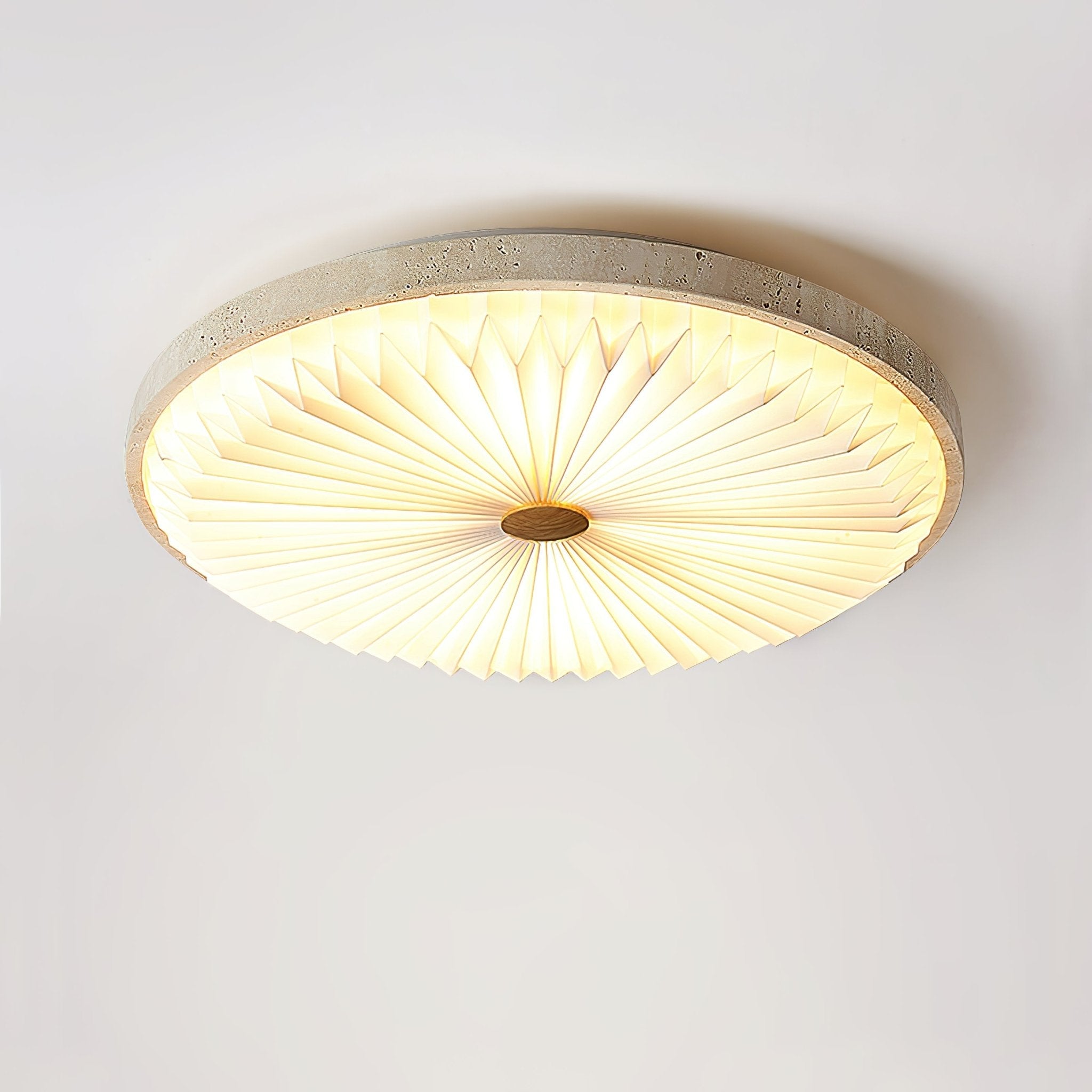 Ciloraris Textured Travertine Ceiling Light - Blowlighting