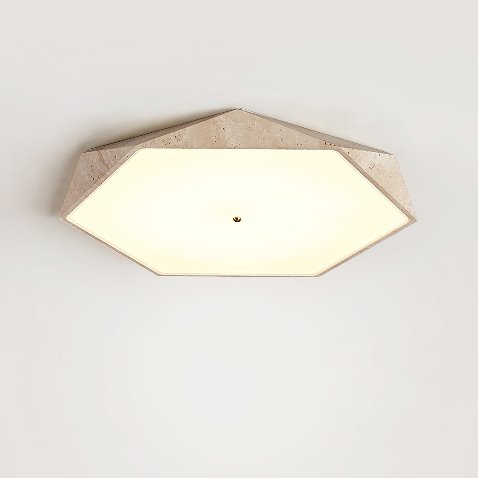 Hexagonal Travertine Ceiling Light - Blowlighting