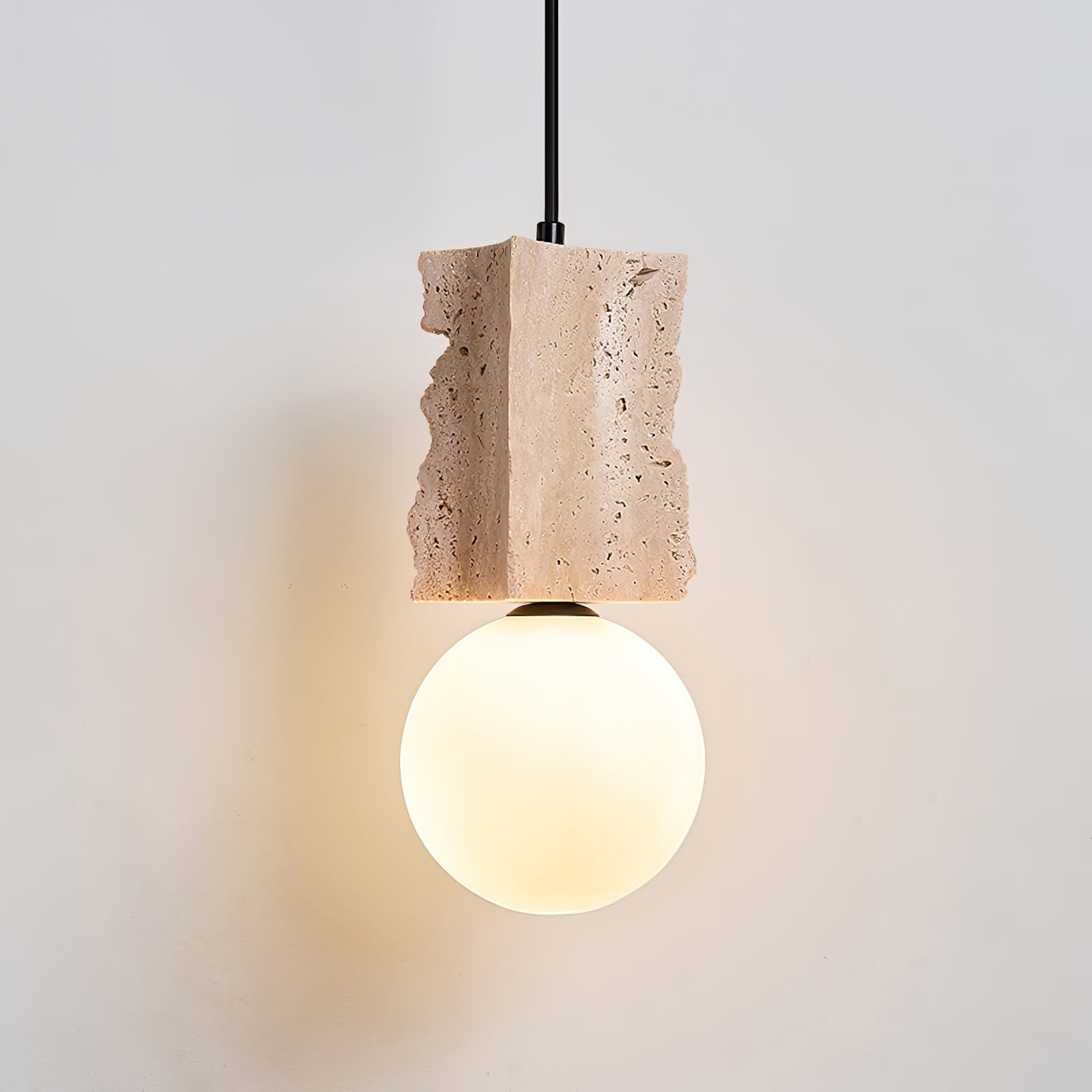 Travertine Raw Edge Pendant Light - Blowlighting