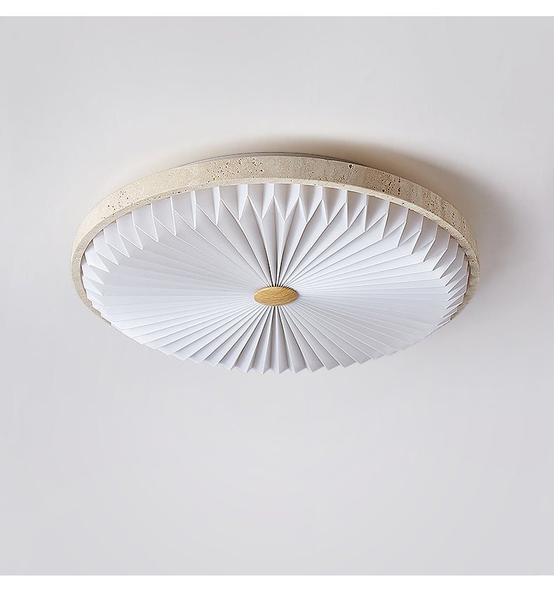 Ciloraris Textured Travertine Ceiling Light - Blowlighting