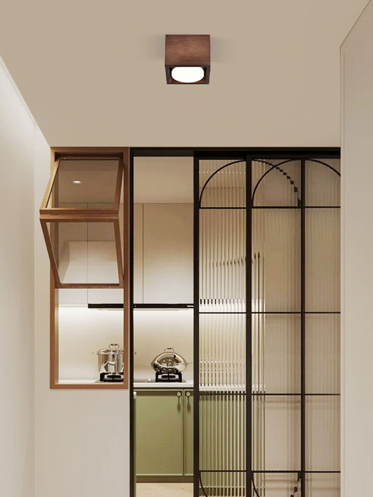 Eliza Minimalist Wood Ceiling Light - Blowlighting