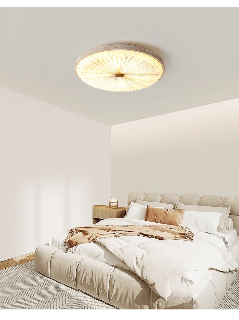 Ciloraris Textured Travertine Ceiling Light - Blowlighting