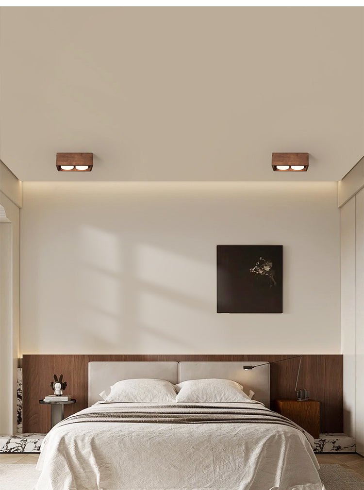 Eliza Minimalist Wood Ceiling Light - Blowlighting