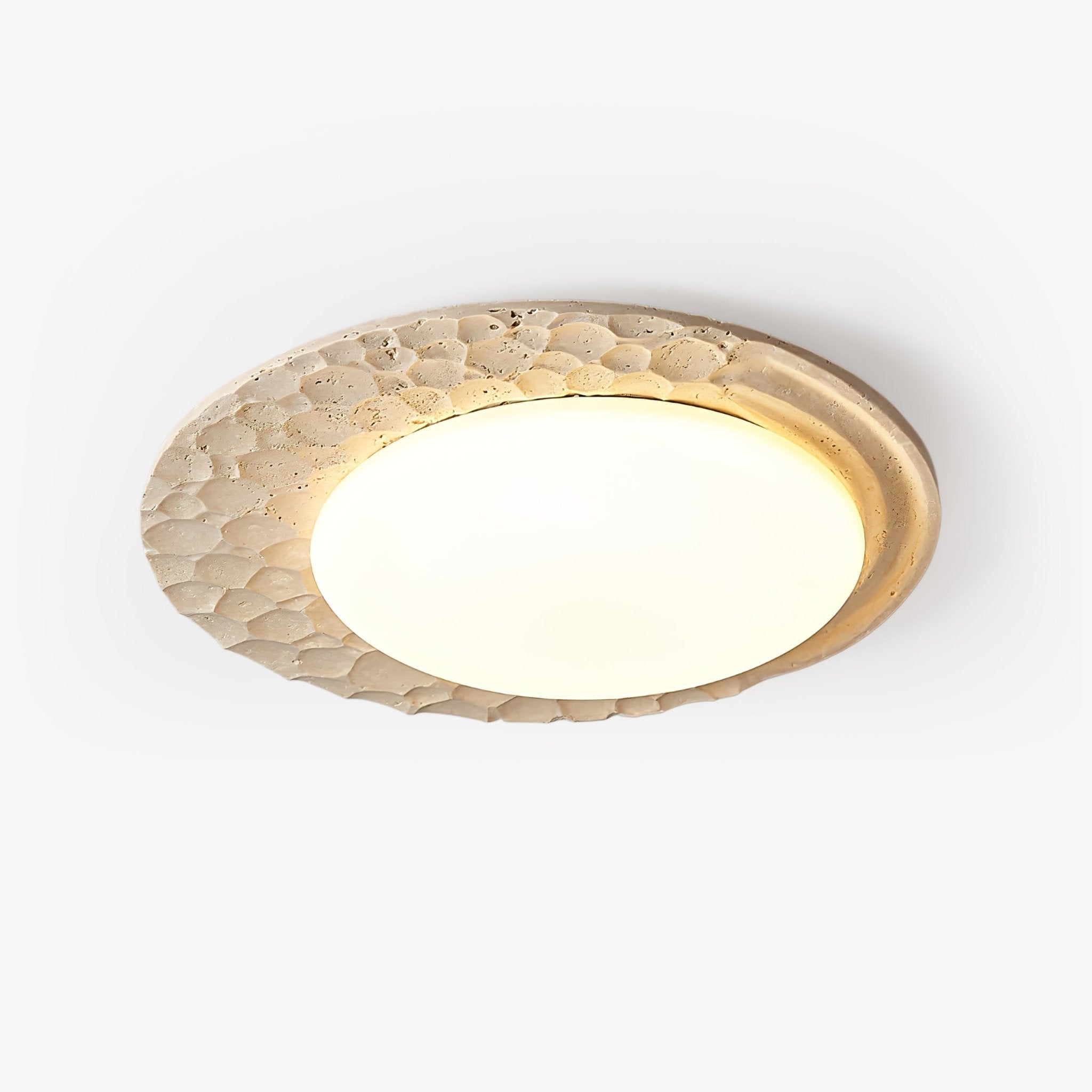 Ivsoris Textured Travertine Ceiling Light - Blowlighting