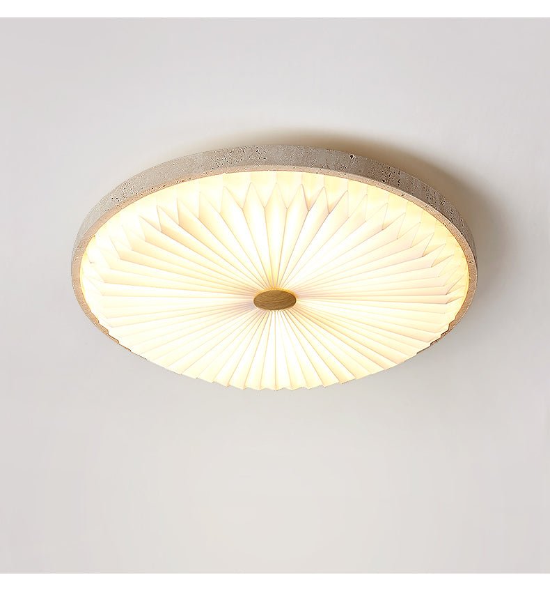 Ciloraris Textured Travertine Ceiling Light - Blowlighting