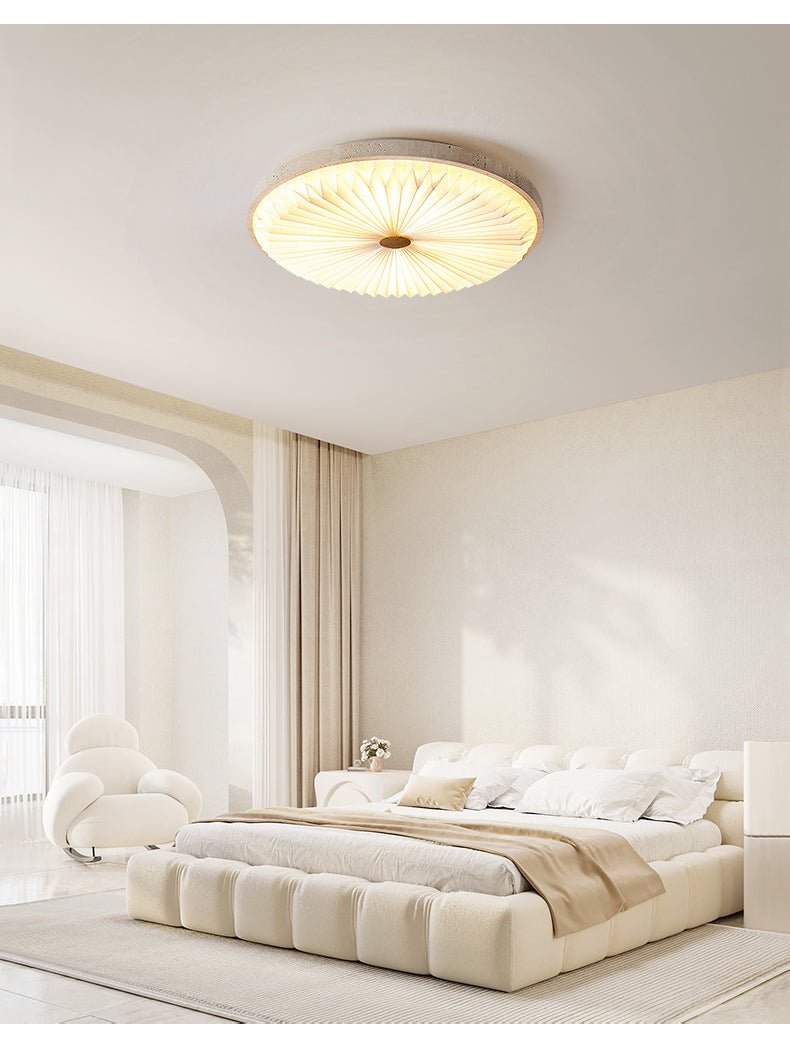 Ciloraris Textured Travertine Ceiling Light - Blowlighting