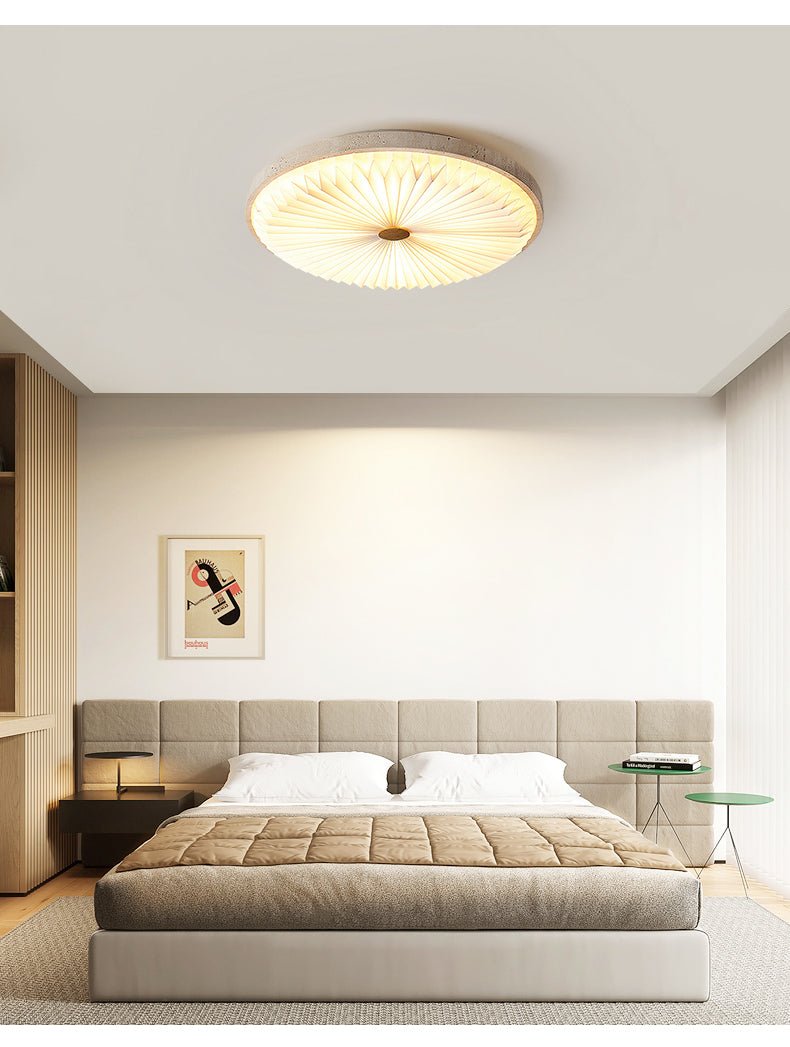 Ciloraris Textured Travertine Ceiling Light - Blowlighting