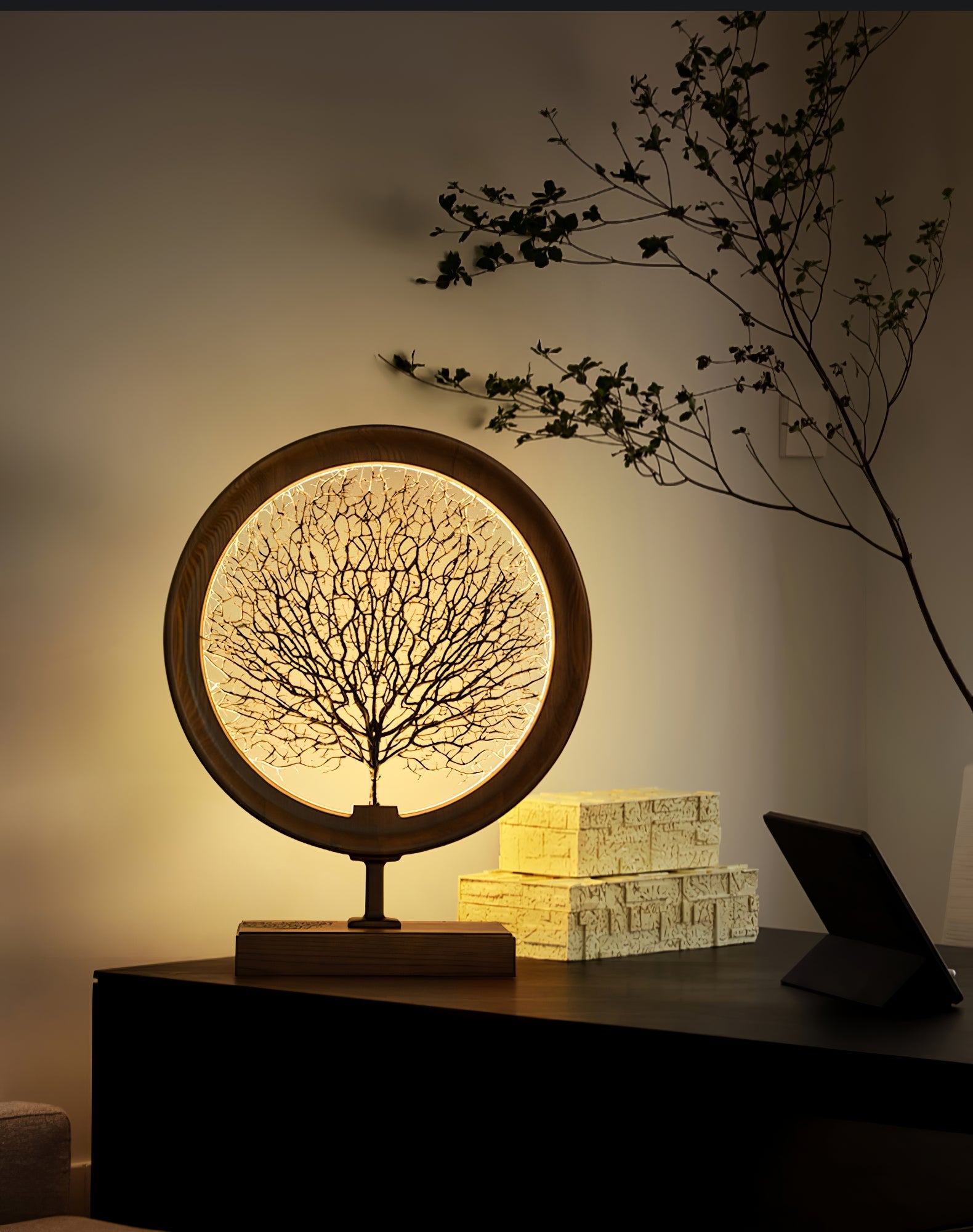 Stella Modern Wood Table Lamp - Blowlighting