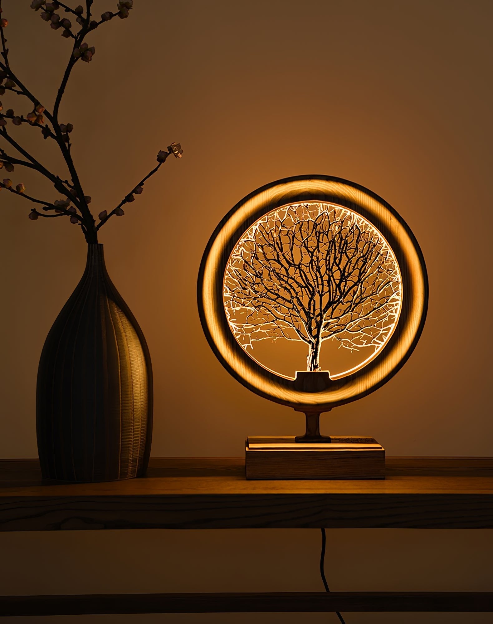 Stella Modern Wood Table Lamp - Blowlighting