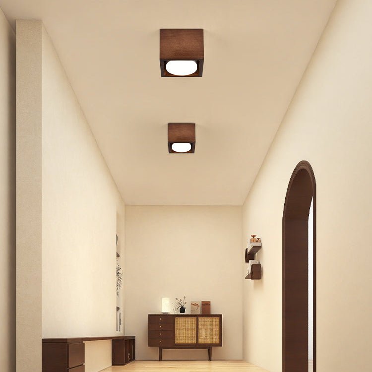 Eliza Minimalist Wood Ceiling Light - Blowlighting