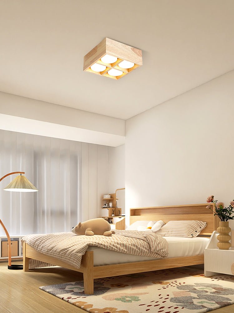 Eliza Minimalist Wood Ceiling Light - Blowlighting
