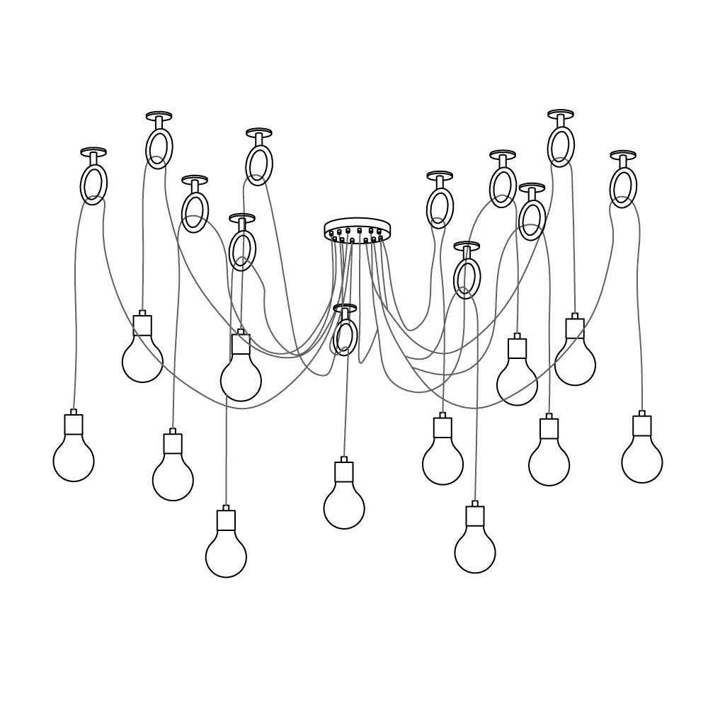 Industrial Spider Chandelier - Blowlighting
