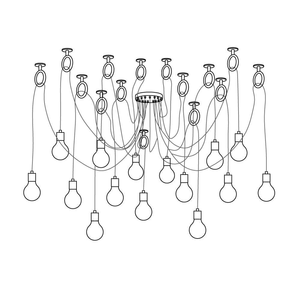 Industrial Spider Chandelier - Blowlighting