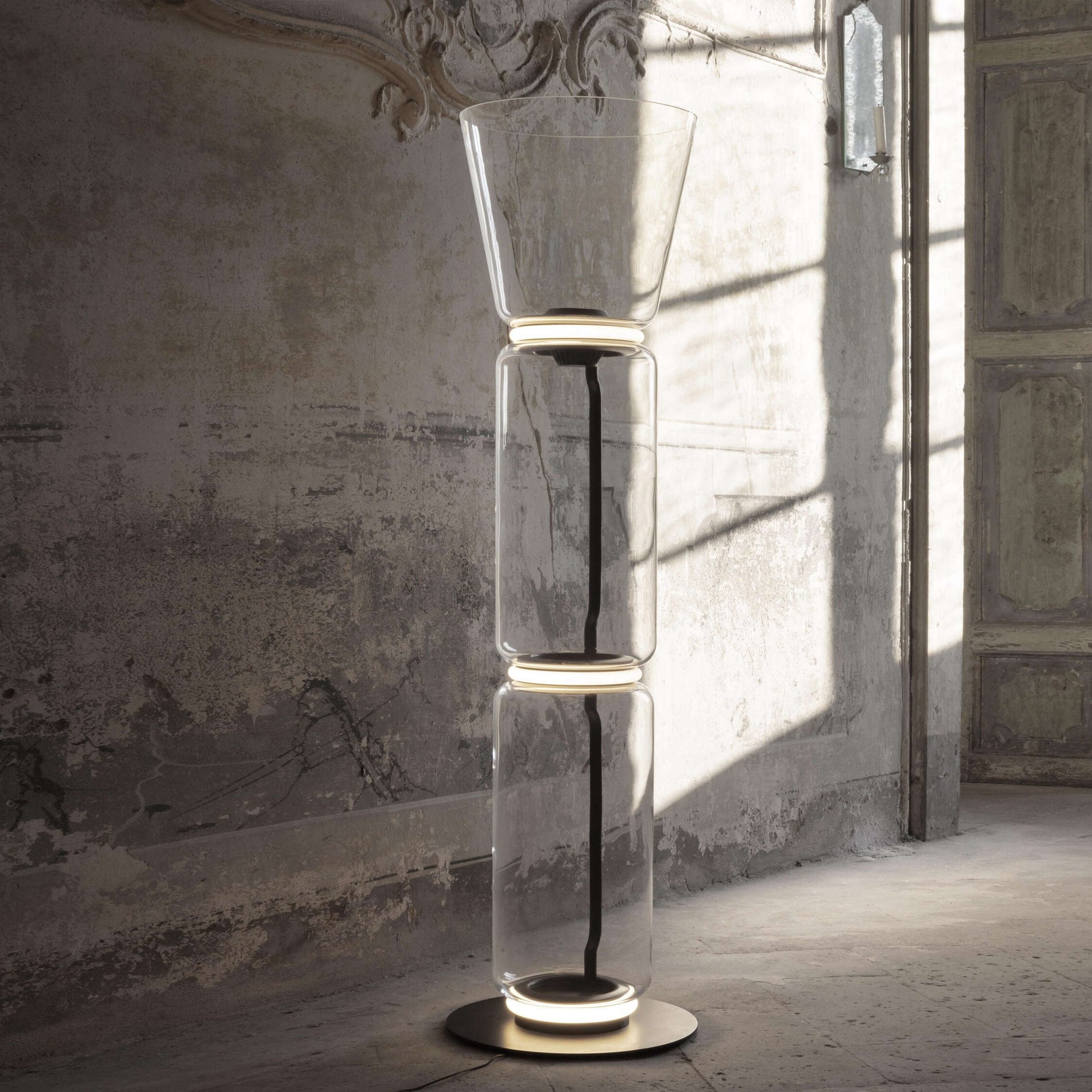 Bamboo Glass Floor Lamp - Blowlighting